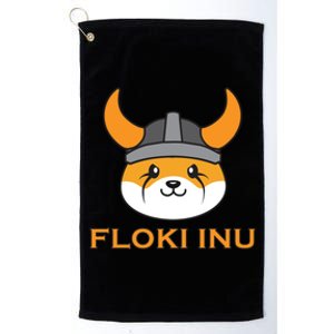 Floki Inu Crypto Currency Vikings Crypto Meme Platinum Collection Golf Towel