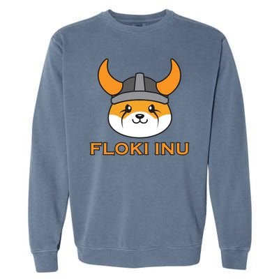 Floki Inu Crypto Currency Vikings Crypto Meme Garment-Dyed Sweatshirt