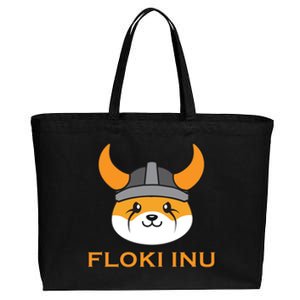 Floki Inu Crypto Currency Vikings Crypto Meme Cotton Canvas Jumbo Tote