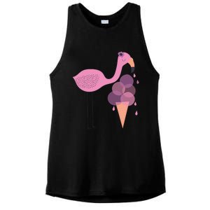 Flamingo Ice Cream Summer Vacay Party Beach Vibes Gift Ladies PosiCharge Tri-Blend Wicking Tank