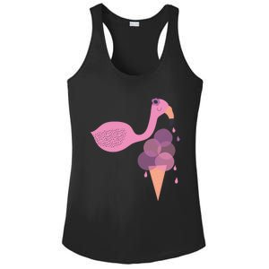 Flamingo Ice Cream Summer Vacay Party Beach Vibes Gift Ladies PosiCharge Competitor Racerback Tank