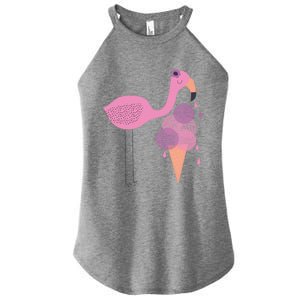 Flamingo Ice Cream Summer Vacay Party Beach Vibes Gift Women's Perfect Tri Rocker Tank