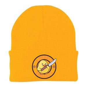 Funny I Choose Violence Baby Chick With Knife Knit Cap Winter Beanie