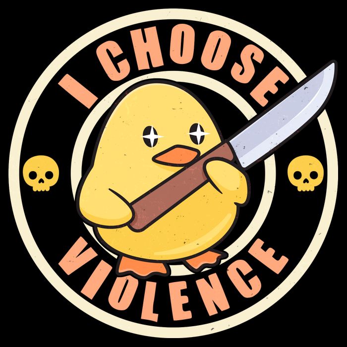 Funny I Choose Violence Baby Chick With Knife Impact Tech Backpack
