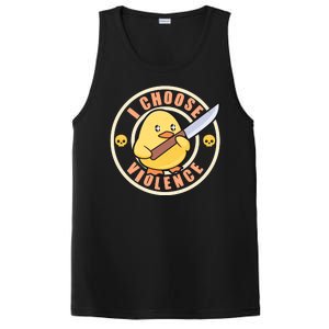 Funny I Choose Violence Baby Chick With Knife PosiCharge Competitor Tank