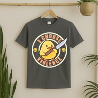Funny I Choose Violence Baby Chick With Knife T-Shirt