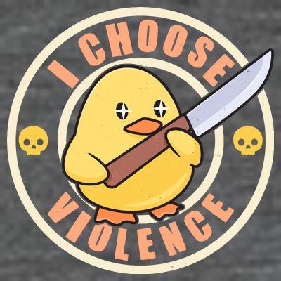 Funny I Choose Violence Baby Chick With Knife T-Shirt