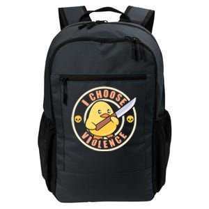 Funny I Choose Violence Baby Chick With Knife Daily Commute Backpack