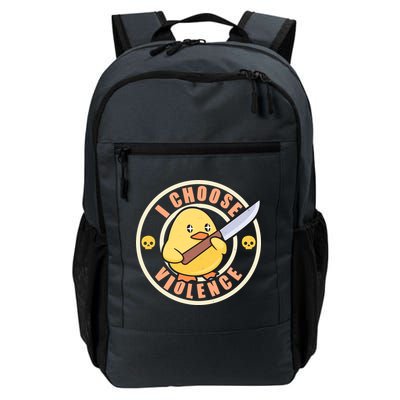 Funny I Choose Violence Baby Chick With Knife Backpack