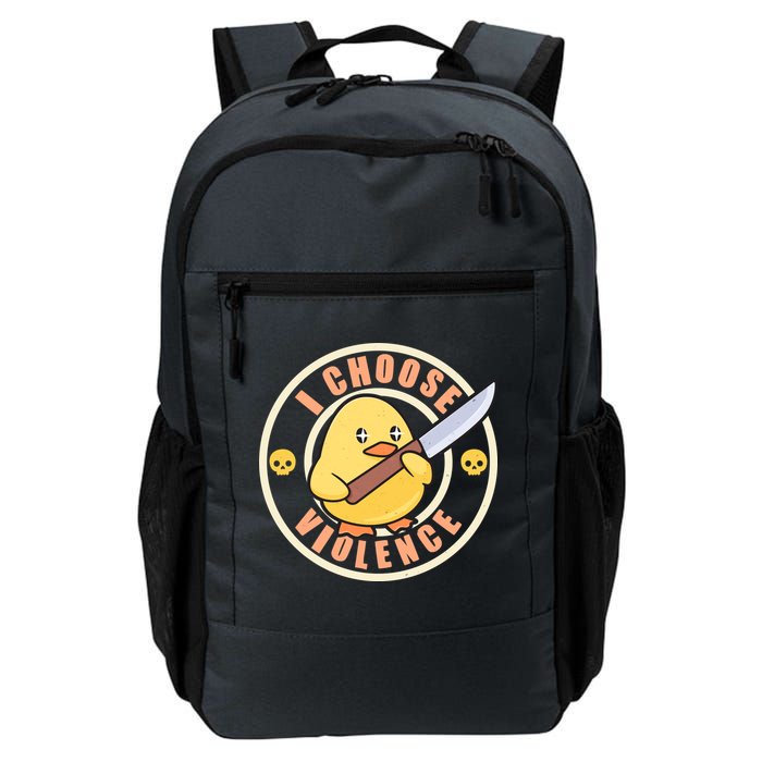 Funny I Choose Violence Baby Chick With Knife Backpack