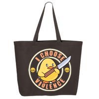 Funny I Choose Violence Baby Chick With Knife 25L Jumbo Tote