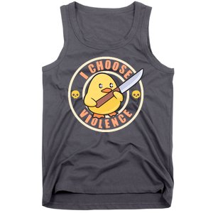 Funny I Choose Violence Baby Chick With Knife Tank Top