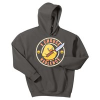 Funny I Choose Violence Baby Chick With Knife Kids Hoodie