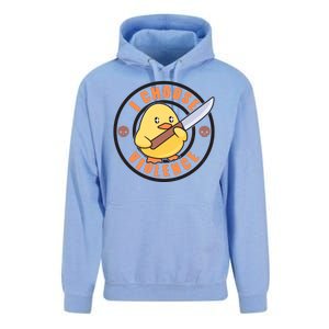 Funny I Choose Violence Baby Chick With Knife Unisex Surf Hoodie