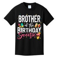 Funny Ice Cream Theme Party Brother Of The Birthday Sweetie Kids T-Shirt