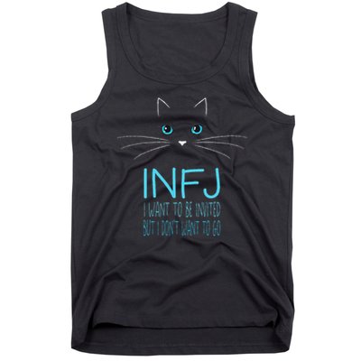 Funny Infj Cat Lover Introvert Me Time Cat Lady Humor Tank Top