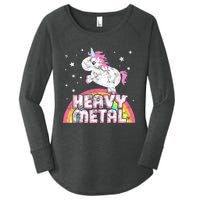 Funny Ironic Cool Unicorn Heavy Metal Music Festival Women's Perfect Tri Tunic Long Sleeve Shirt