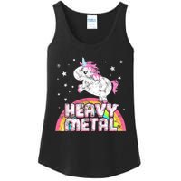 Funny Ironic Cool Unicorn Heavy Metal Music Festival Ladies Essential Tank