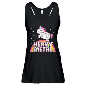 Funny Ironic Cool Unicorn Heavy Metal Music Festival Ladies Essential Flowy Tank