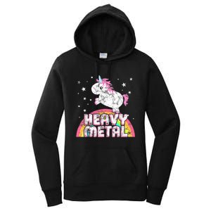 Funny Ironic Cool Unicorn Heavy Metal Music Festival Women's Pullover Hoodie