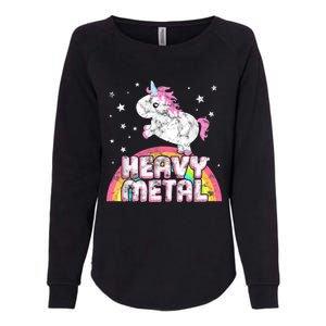 Funny Ironic Cool Unicorn Heavy Metal Music Festival Womens California Wash Sweatshirt