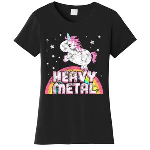 Funny Ironic Cool Unicorn Heavy Metal Music Festival Women's T-Shirt