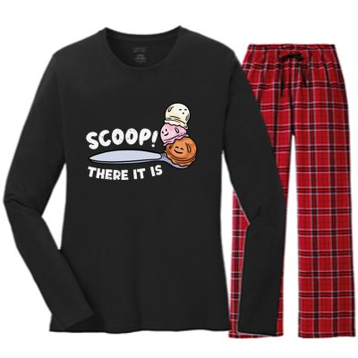 Funny Ice Cream Ice Cream Lover Gift Ice Cream Women's Long Sleeve Flannel Pajama Set 