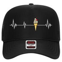 Funny Ice Cream Ice Cream Lover Gift Ice Cream High Crown Mesh Back Trucker Hat