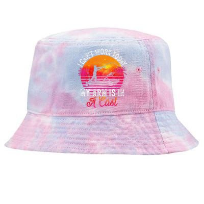 Fisherman I Can't Work Today My Arm Is in Cast Tie-Dyed Bucket Hat