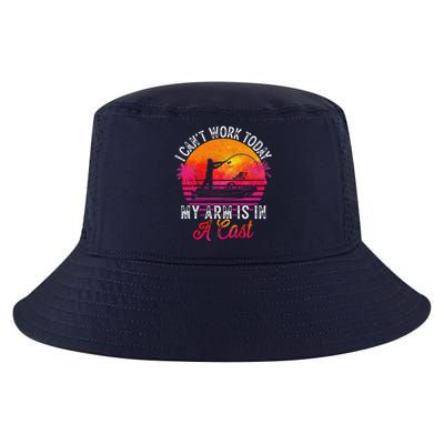 Fisherman I Can't Work Today My Arm Is in Cast Cool Comfort Performance Bucket Hat