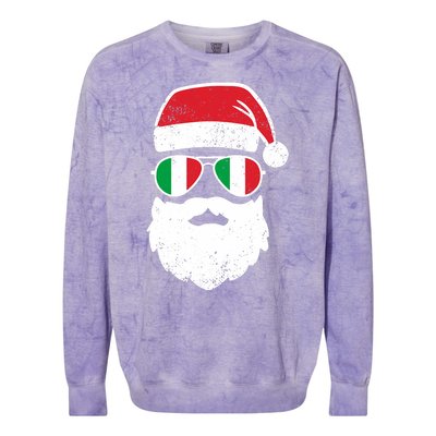 Funny Italian Christmas Pajama Funny Italian Matching Family Colorblast Crewneck Sweatshirt