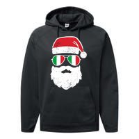 Funny Italian Christmas Pajama Funny Italian Matching Family Performance Fleece Hoodie