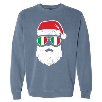 Funny Italian Christmas Pajama Funny Italian Matching Family Garment-Dyed Sweatshirt