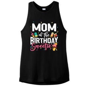 Funny Ice Cream Theme Party Mom Of The Birthday Sweetie Ladies PosiCharge Tri-Blend Wicking Tank