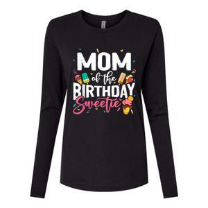 Funny Ice Cream Theme Party Mom Of The Birthday Sweetie Womens Cotton Relaxed Long Sleeve T-Shirt