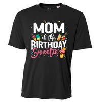 Funny Ice Cream Theme Party Mom Of The Birthday Sweetie Cooling Performance Crew T-Shirt