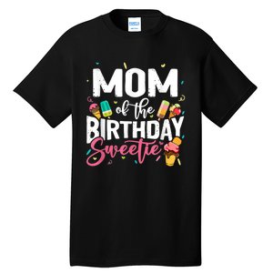 Funny Ice Cream Theme Party Mom Of The Birthday Sweetie Tall T-Shirt