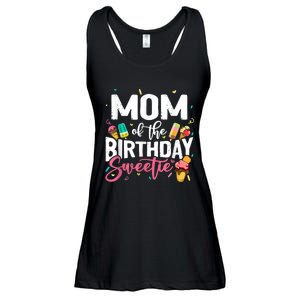 Funny Ice Cream Theme Party Mom Of The Birthday Sweetie Ladies Essential Flowy Tank