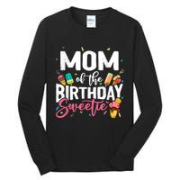 Funny Ice Cream Theme Party Mom Of The Birthday Sweetie Tall Long Sleeve T-Shirt