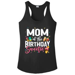 Funny Ice Cream Theme Party Mom Of The Birthday Sweetie Ladies PosiCharge Competitor Racerback Tank