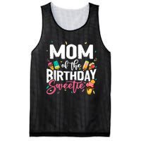 Funny Ice Cream Theme Party Mom Of The Birthday Sweetie Mesh Reversible Basketball Jersey Tank