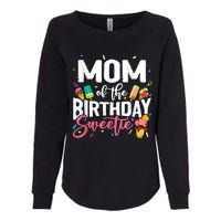 Funny Ice Cream Theme Party Mom Of The Birthday Sweetie Womens California Wash Sweatshirt