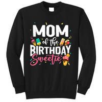 Funny Ice Cream Theme Party Mom Of The Birthday Sweetie Tall Sweatshirt