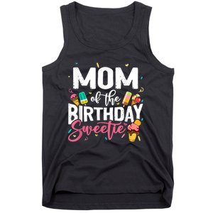 Funny Ice Cream Theme Party Mom Of The Birthday Sweetie Tank Top