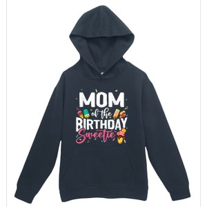 Funny Ice Cream Theme Party Mom Of The Birthday Sweetie Urban Pullover Hoodie