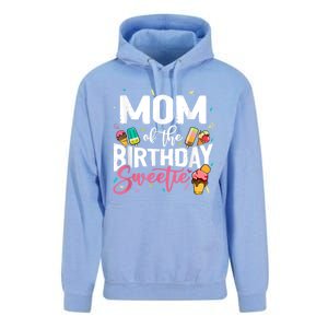 Funny Ice Cream Theme Party Mom Of The Birthday Sweetie Unisex Surf Hoodie