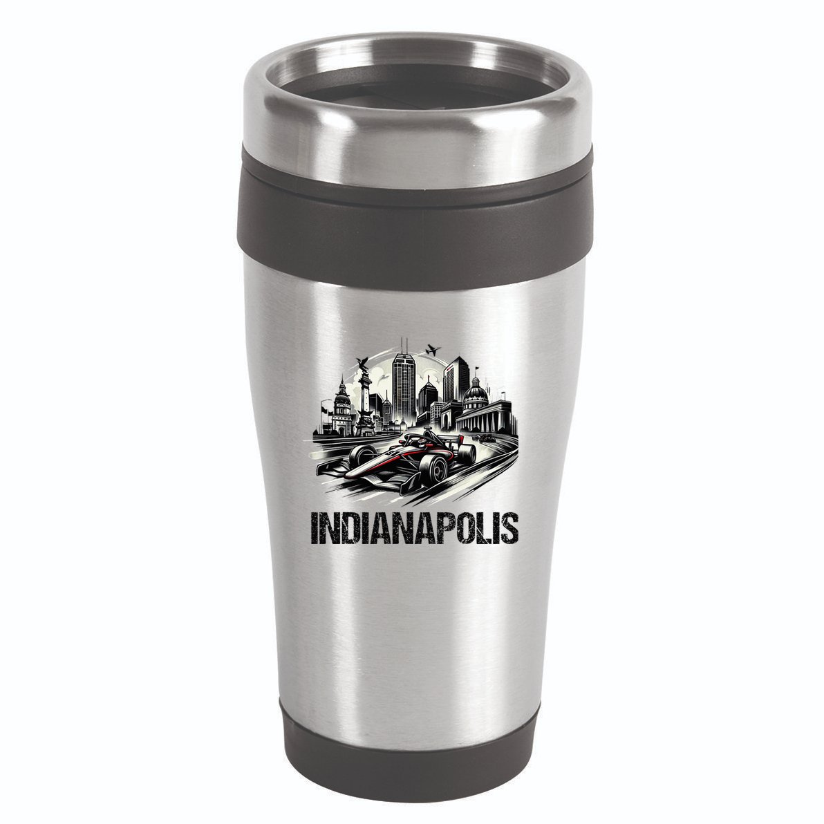 Formula Indianapolis City Indiana Circuit Racetrack Fast 16oz Travel Tumbler