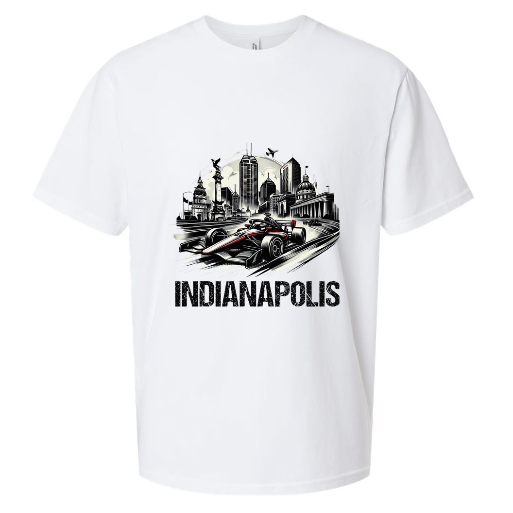 Formula Indianapolis City Indiana Circuit Racetrack Fast Sueded Cloud Jersey T-Shirt