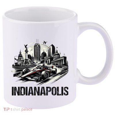 Formula Indianapolis City Indiana Circuit Racetrack Fast 11oz C Handle Ceramic Mug