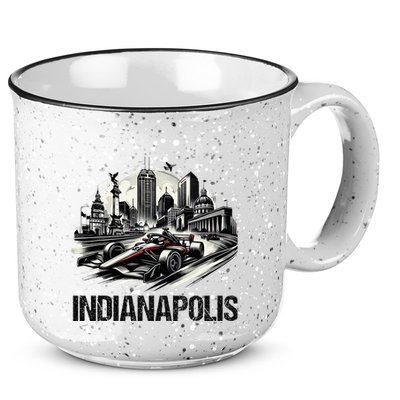 Formula Indianapolis City Indiana Circuit Racetrack Fast 15oz Campfire Ceramic Mug